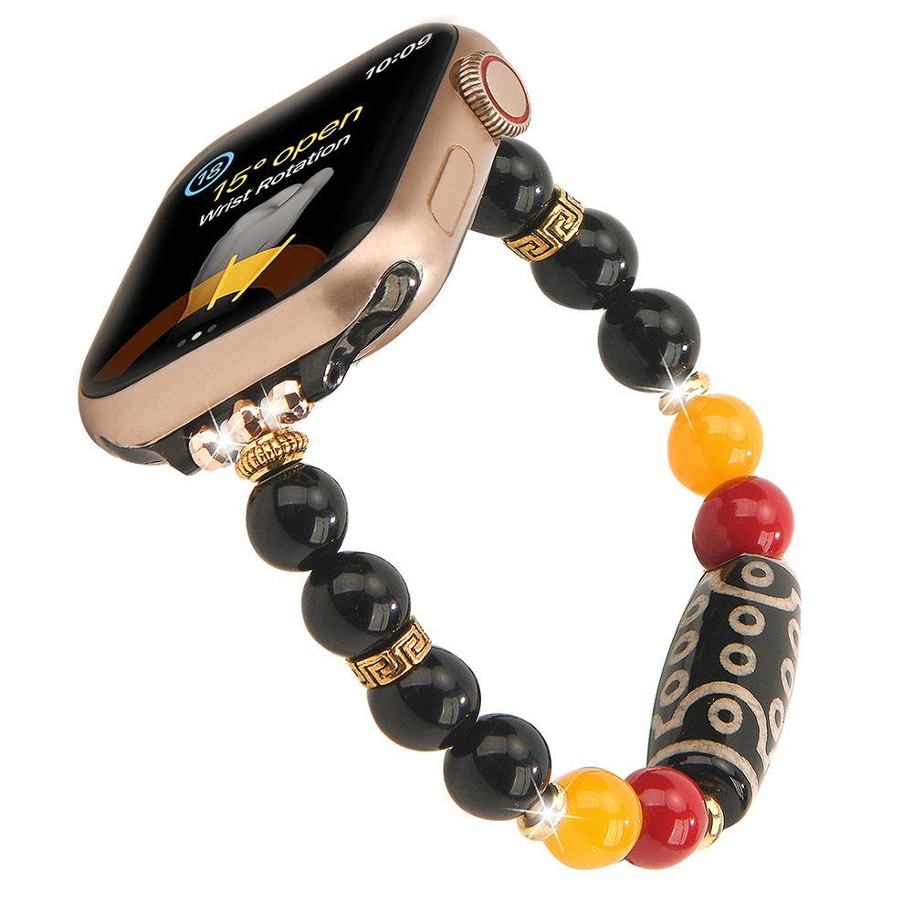 for apple watch 46mm / 49mm / 45mm / 44mm tibetan beaded bracelet watch band(21-eyed dzi bead)