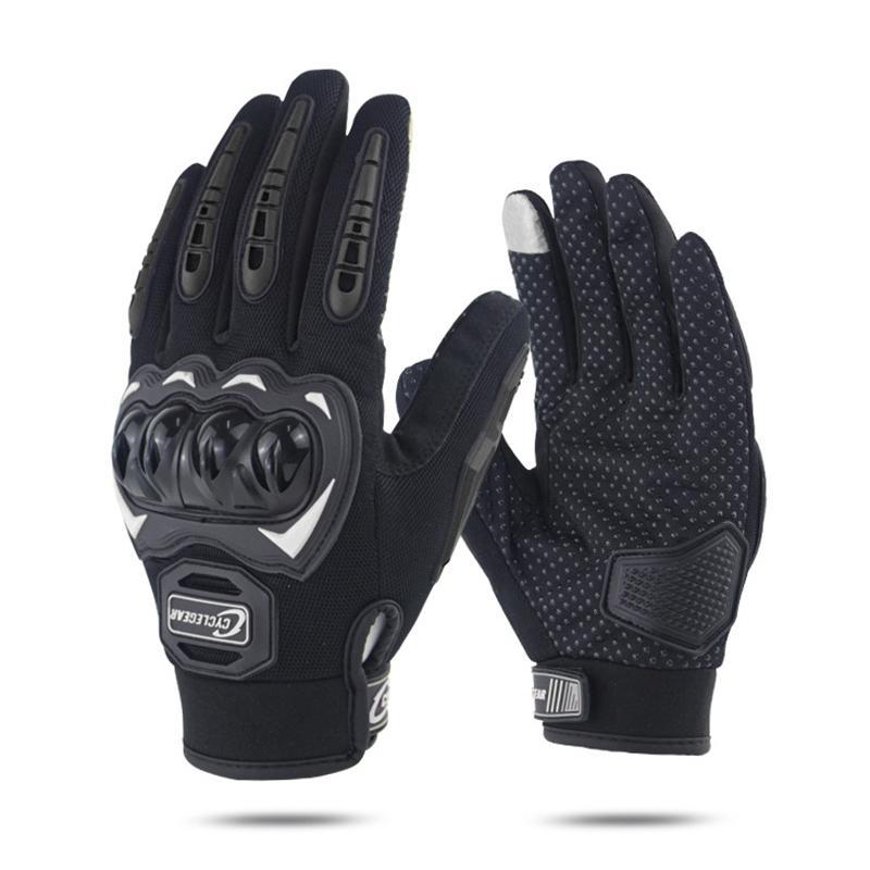 soman cg666 motorcycle riding anti-slip full finger gloves, size:m(black)