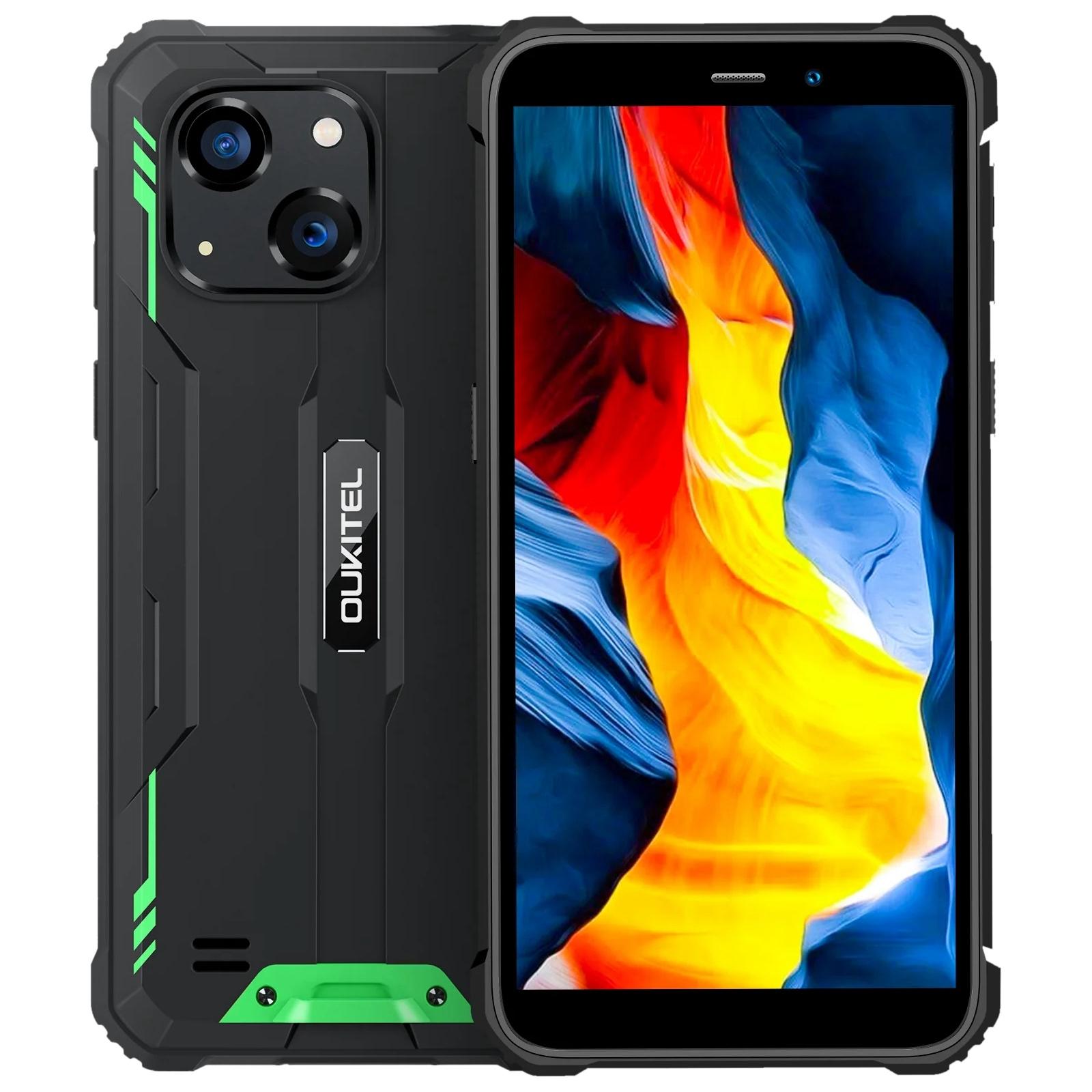 hk warehouse oukitel wp32, 4gb+128gb, ip68-ip69k, 5.93 inch android 13 unisoc tiger t606 octa-core, nfc, otg, network: 4ggreen