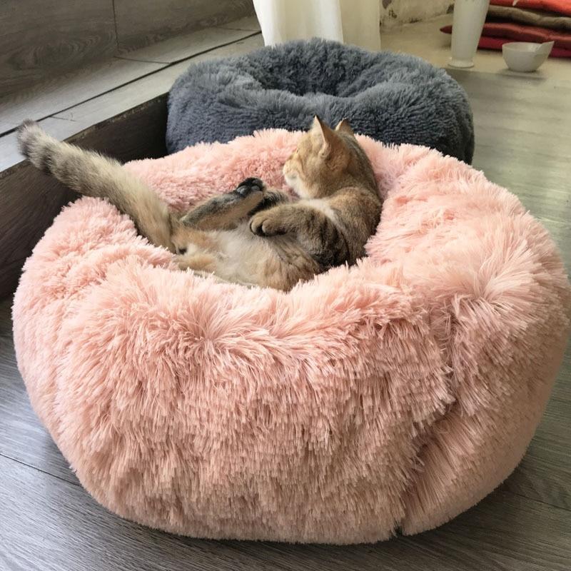 comfy faux fur pet bed