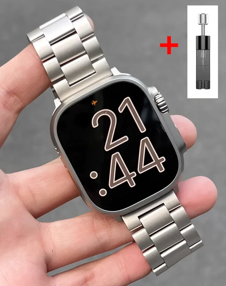 Stainless Steel titanium alloy Strap For Apple Watch Band 44mm 45mm 49mm 41mm 40mm Bracelet iwatch Series 3/4/5/6/7/8/9/Ultra 2