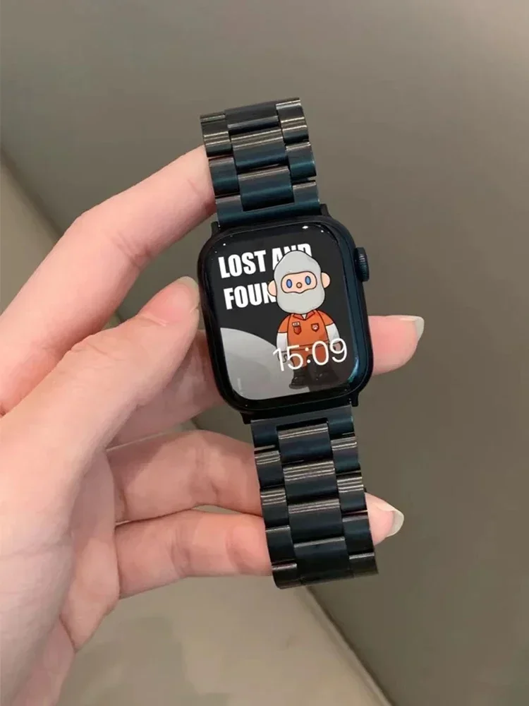 Stainless Steel titanium alloy Strap For Apple Watch Band 44mm 45mm 49mm 41mm 40mm Bracelet iwatch Series 3/4/5/6/7/8/9/Ultra 2