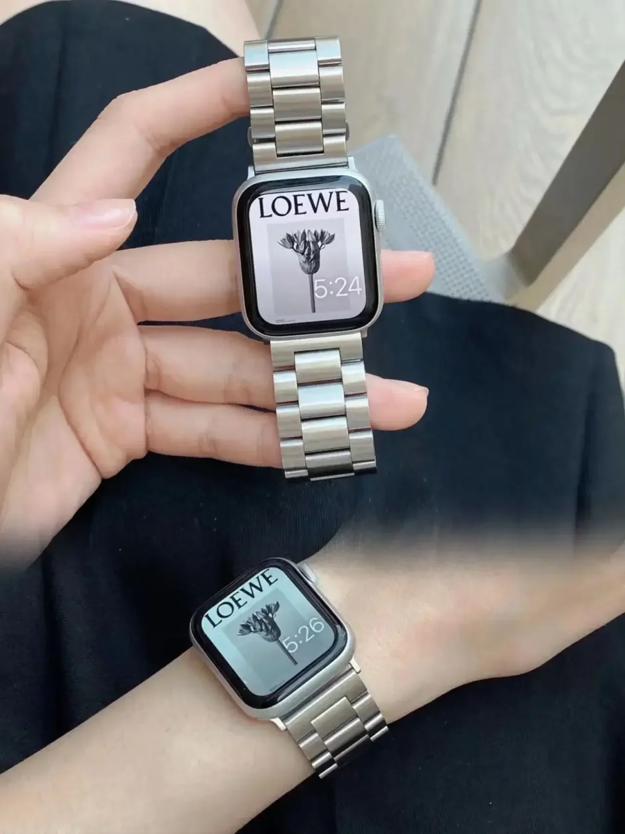 Stainless Steel titanium alloy Strap For Apple Watch Band 44mm 45mm 49mm 41mm 40mm Bracelet iwatch Series 3/4/5/6/7/8/9/Ultra 2