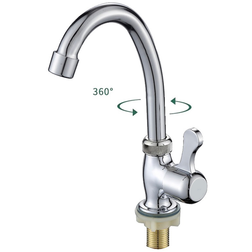 Kitchen Vertical Dish Basin Faucet Plastic Steel Kitchen Faucet Water Purifier Single Lever Hole Cold Tap Kitchen Accessories