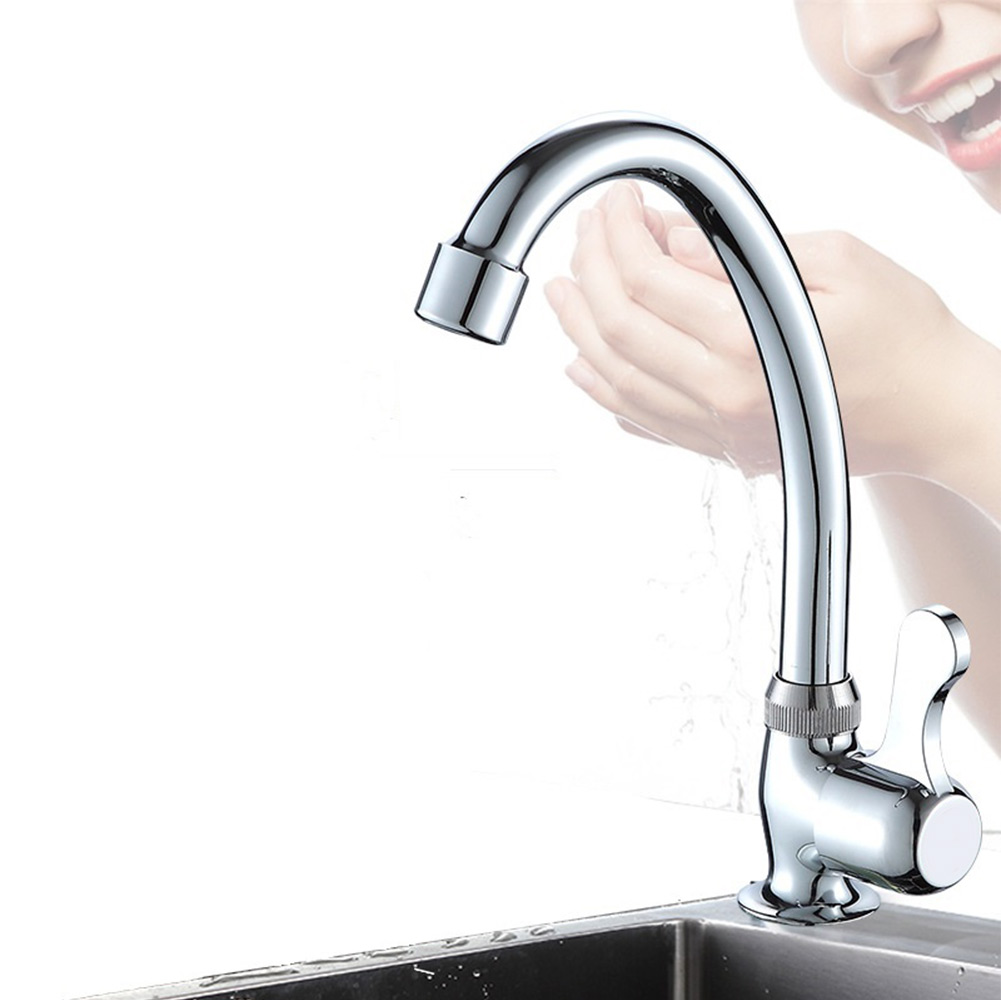 Kitchen Vertical Dish Basin Faucet Plastic Steel Kitchen Faucet Water Purifier Single Lever Hole Cold Tap Kitchen Accessories