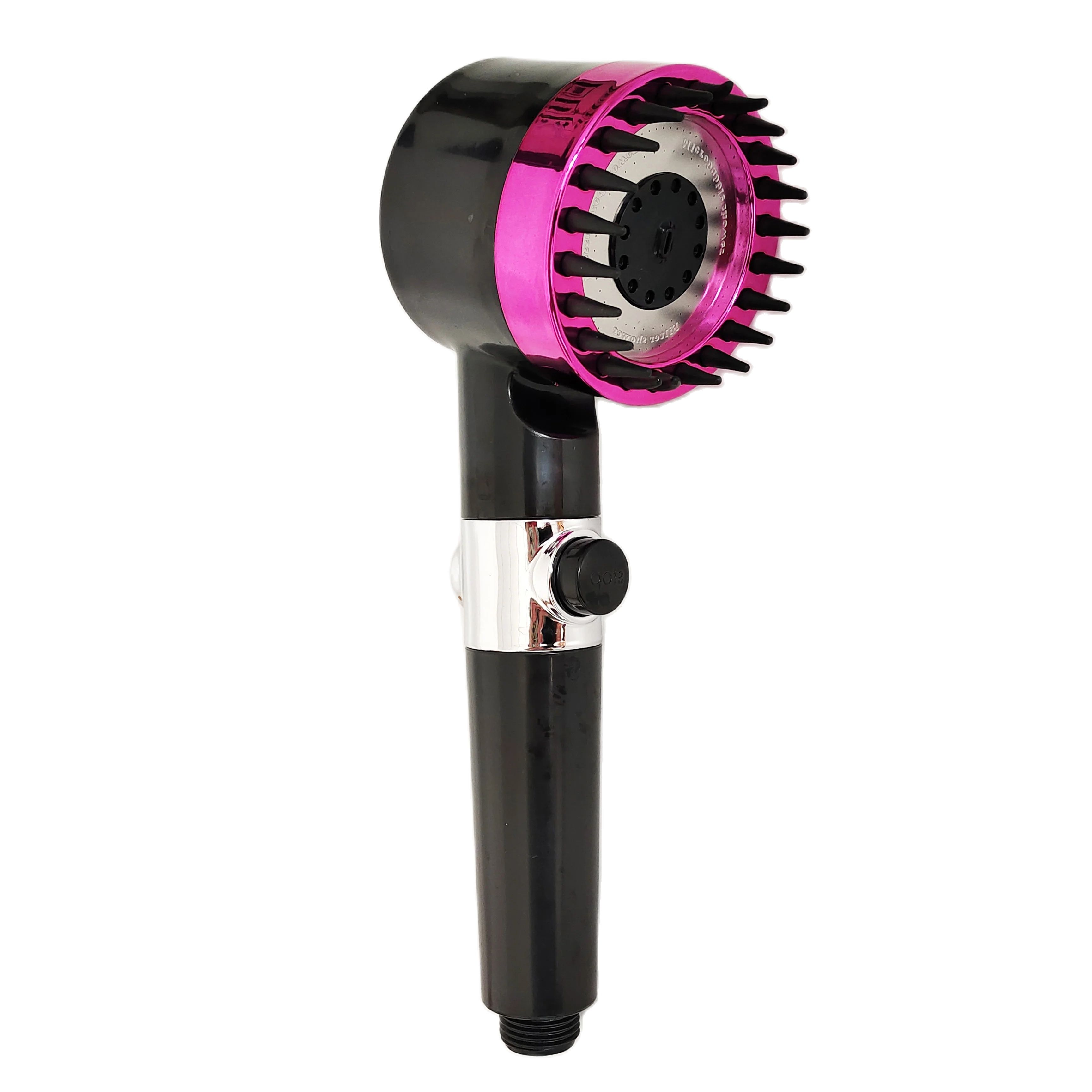 Massage Spa Pressurized Shower Head 3 Modes High Pressure Filter Rainfall Shower One-Key Stop Spray Nozzle Bathroom Acce