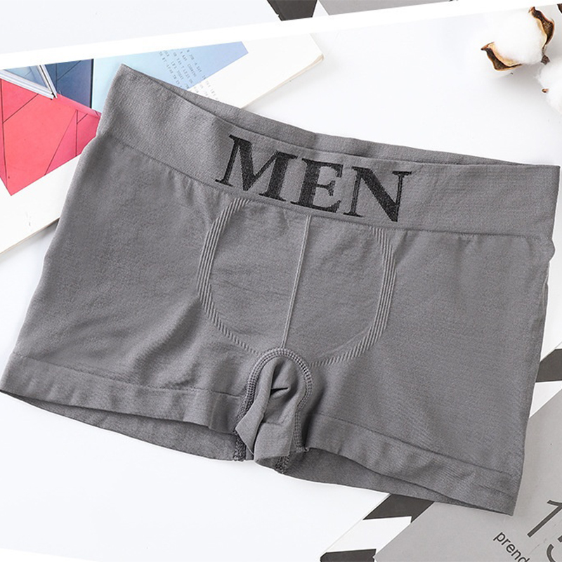5 PCs Men's High Elastic Plain Color Comfortable Boxer Briefs Panties Breathable Pantyhose