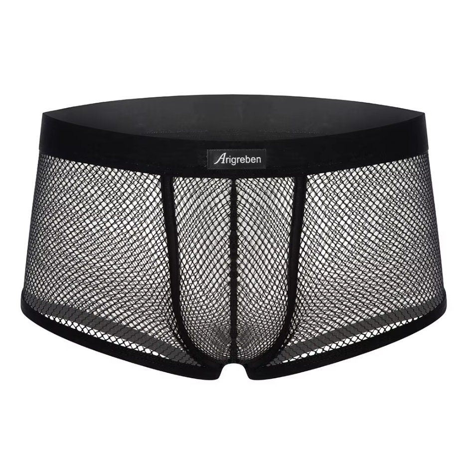 5 PCs Men's High Elastic Plain Color Comfortable Boxer Briefs Panties Breathable Pantyhose