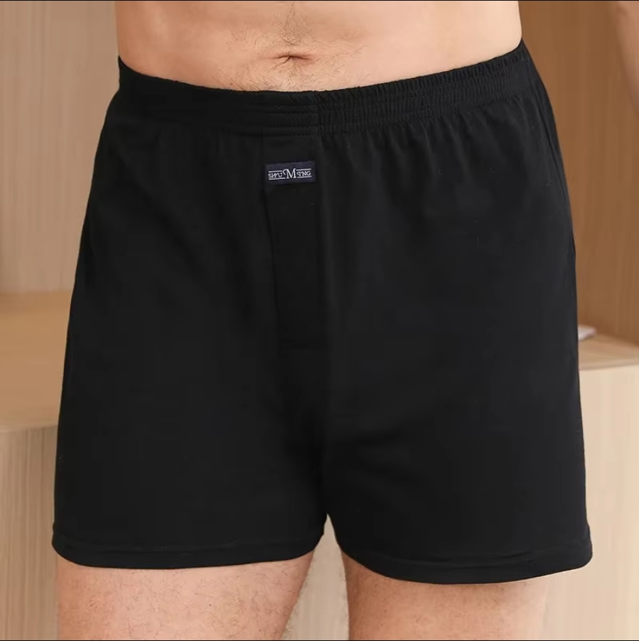 5 PCs Men's High Elastic Plain Color Comfortable Boxer Briefs Panties Breathable Pantyhose