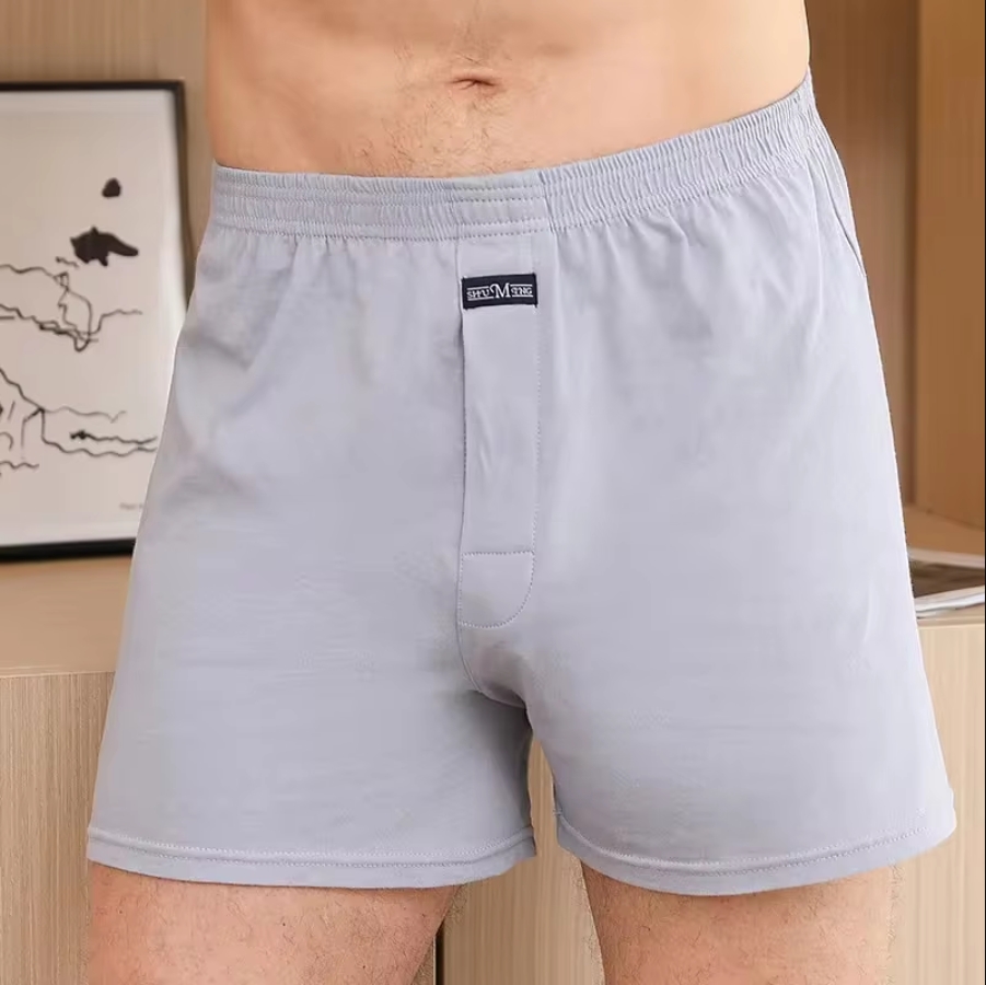 5 PCs Men's High Elastic Plain Color Comfortable Boxer Briefs Panties Breathable Pantyhose