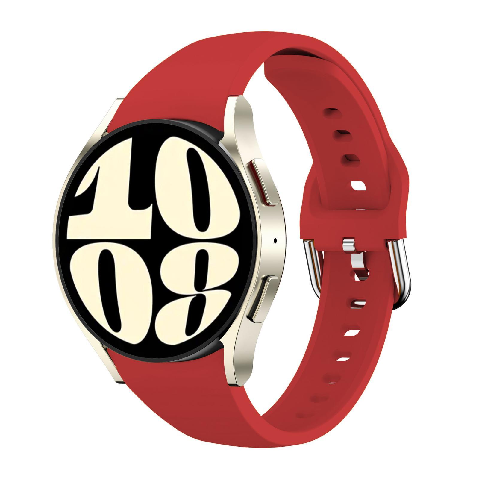 For Samsung Galaxy Watch FE / 7 / 6 / 5 / 4 Slim Silicone Watch Band(Black)