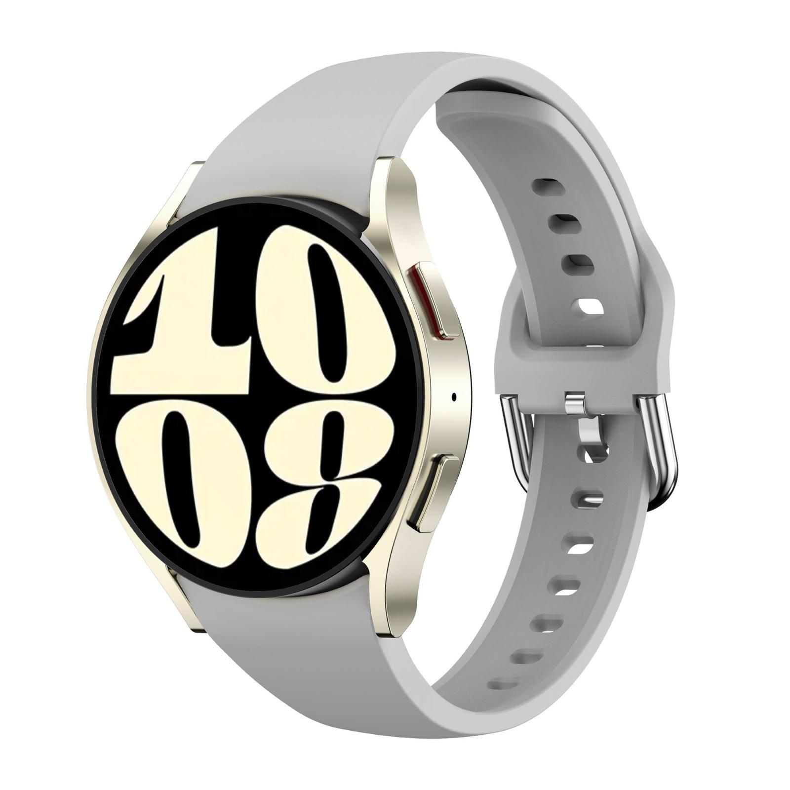 For Samsung Galaxy Watch FE / 7 / 6 / 5 / 4 Slim Silicone Watch Band(Black)