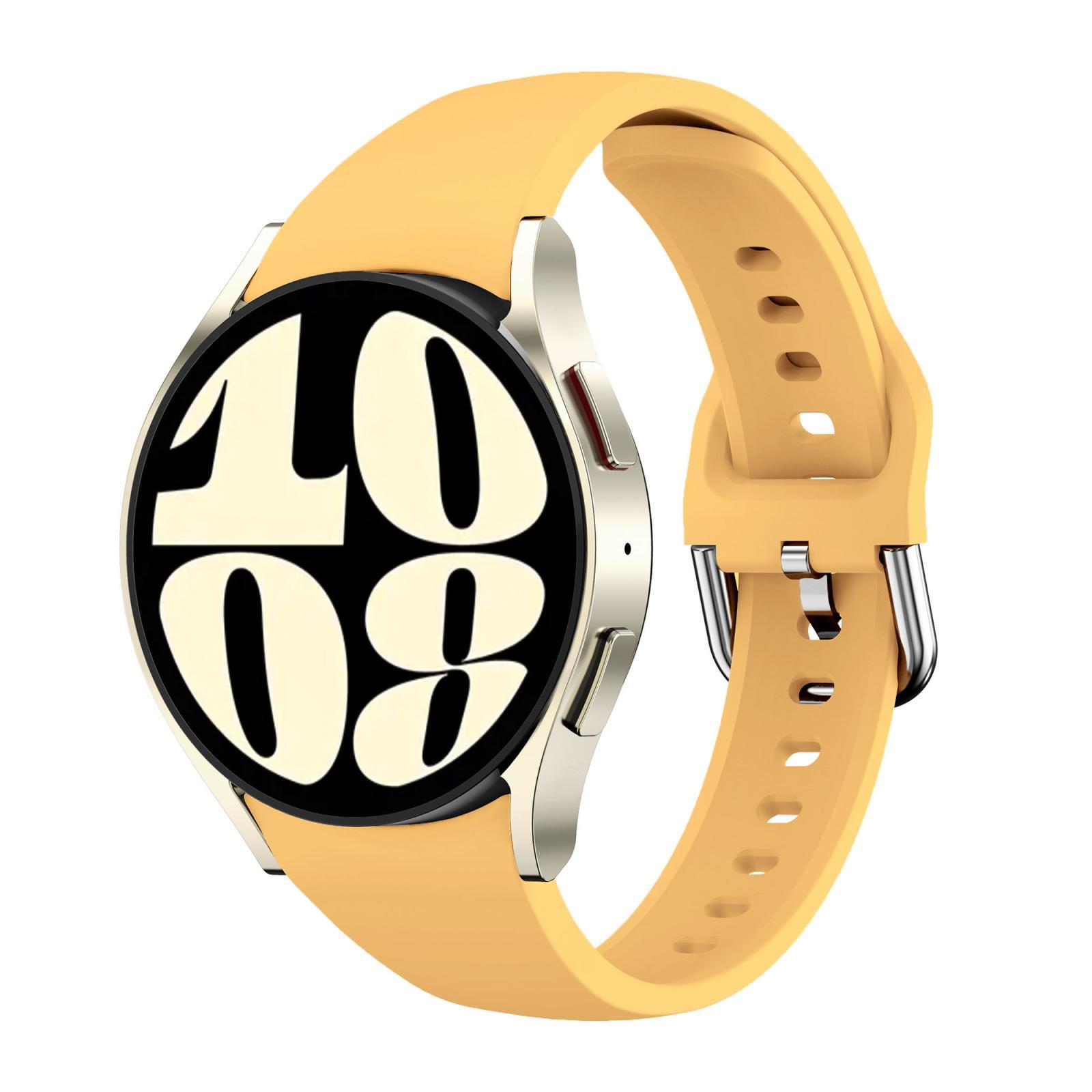 For Samsung Galaxy Watch FE / 7 / 6 / 5 / 4 Slim Silicone Watch Band(Black)