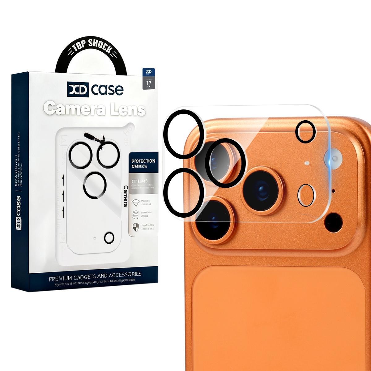 For iPhone 17 Pro XDcase Silkscreen Integrated Tempered Glass Back Camera Film