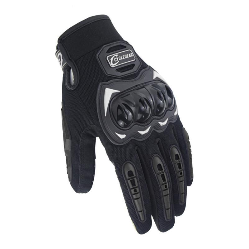 SOMAN CG666 Motorcycle Riding Anti-slip Full Finger Gloves, Size:M(Black)