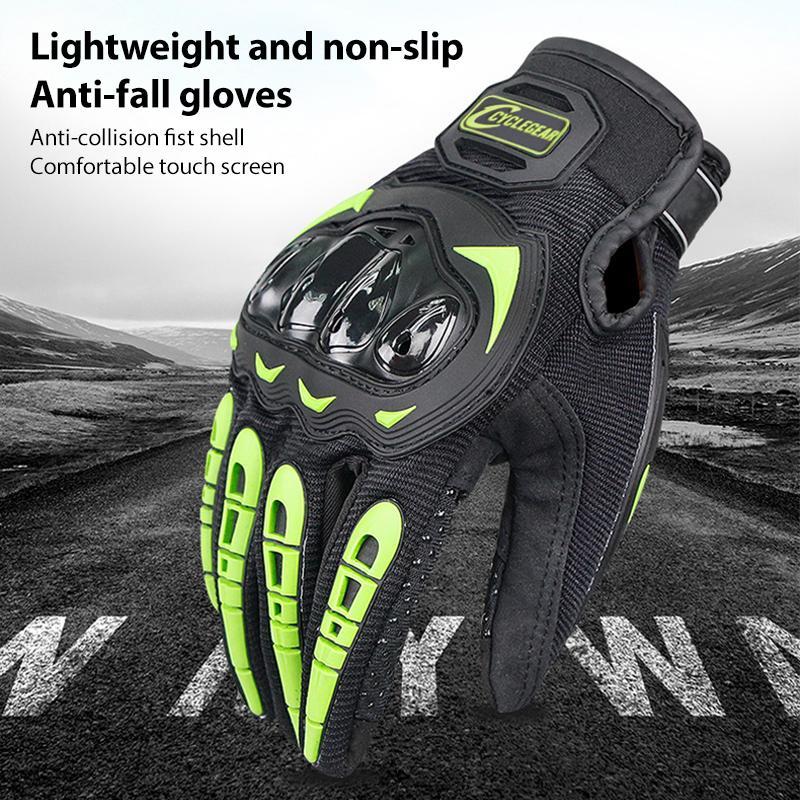 SOMAN CG666 Motorcycle Riding Anti-slip Full Finger Gloves, Size:M(Black)