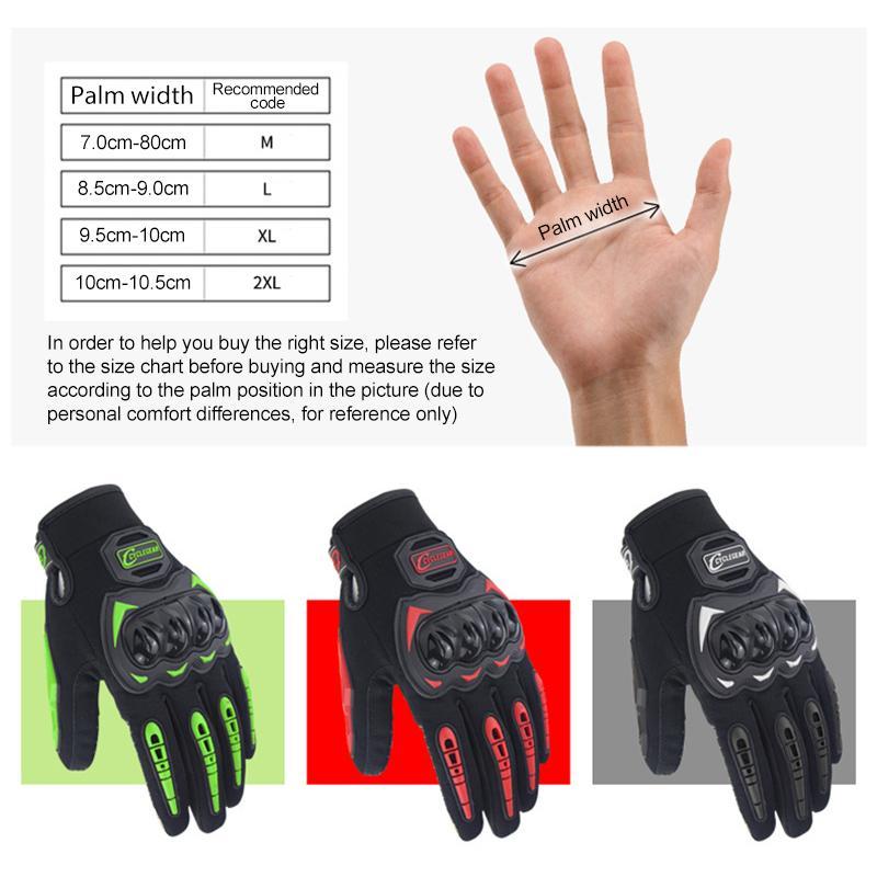 SOMAN CG666 Motorcycle Riding Anti-slip Full Finger Gloves, Size:M(Black)