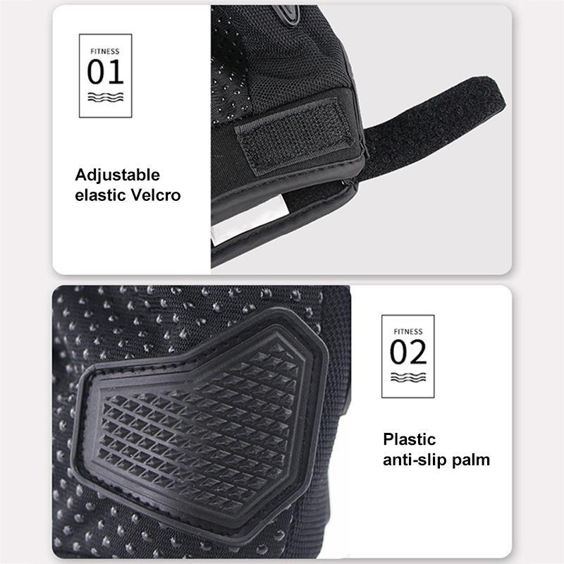 SOMAN CG666 Motorcycle Riding Anti-slip Full Finger Gloves, Size:M(Black)