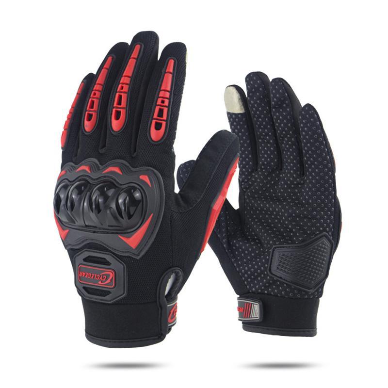 SOMAN CG666 Motorcycle Riding Anti-slip Full Finger Gloves, Size:M(Black)