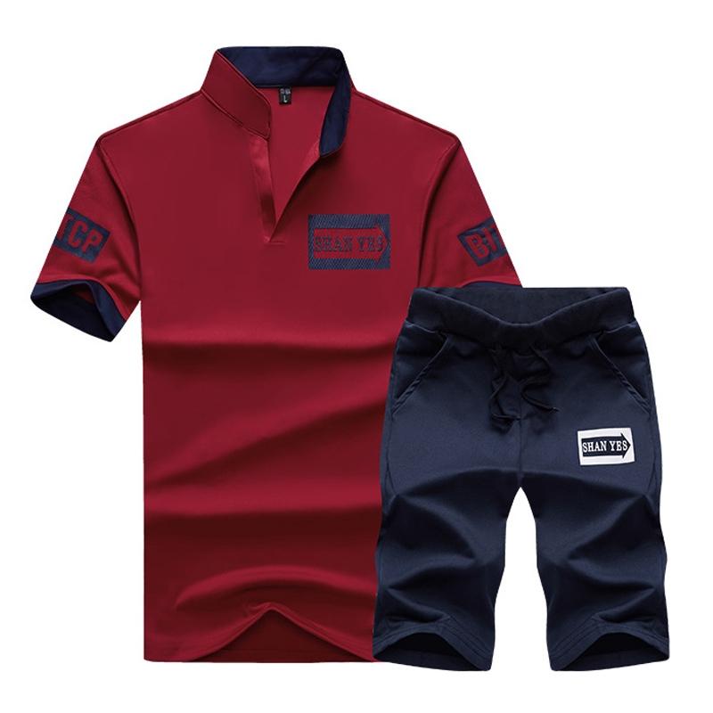 Summer Men T-Shirt Half-Sleeved Sports Suit, Size: L(White)