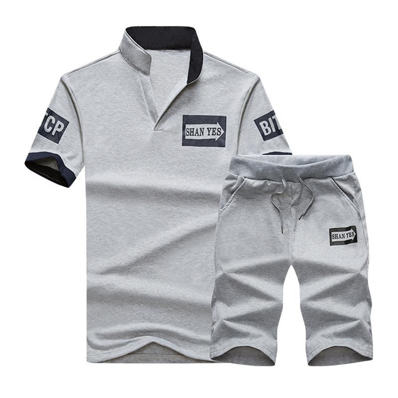 Summer Men T-Shirt Half-Sleeved Sports Suit, Size: L(White)