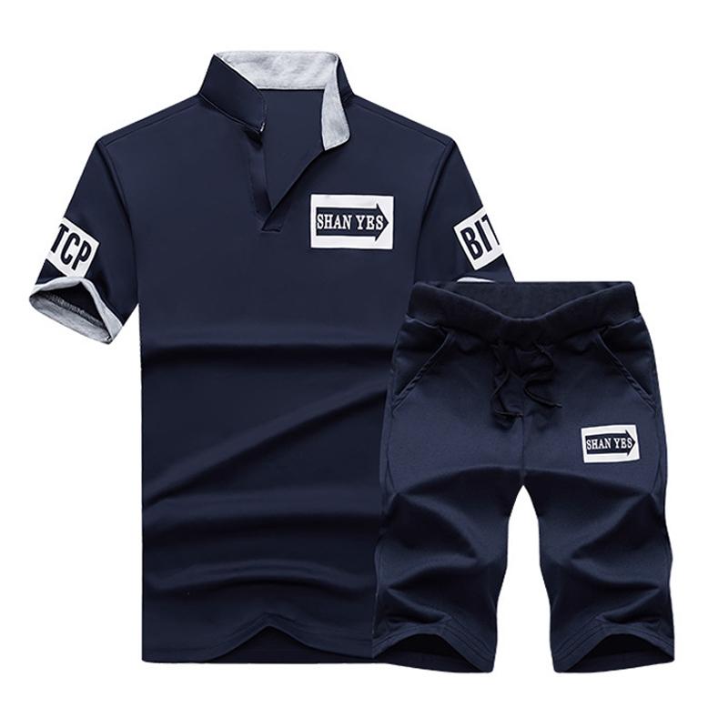 Summer Men T-Shirt Half-Sleeved Sports Suit, Size: L(White)