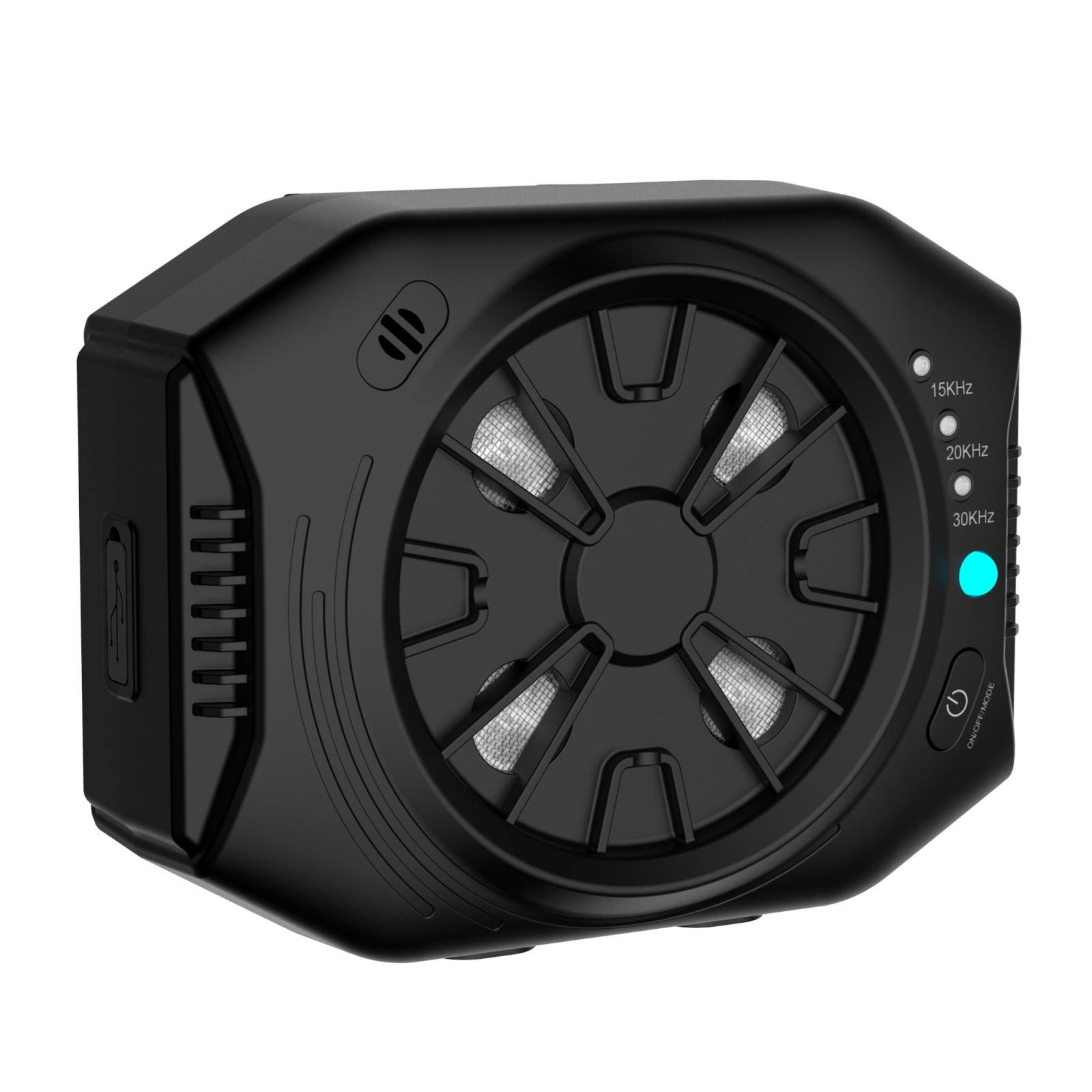 x1 outdoor ultrasonic bark stopper dog training device(black)