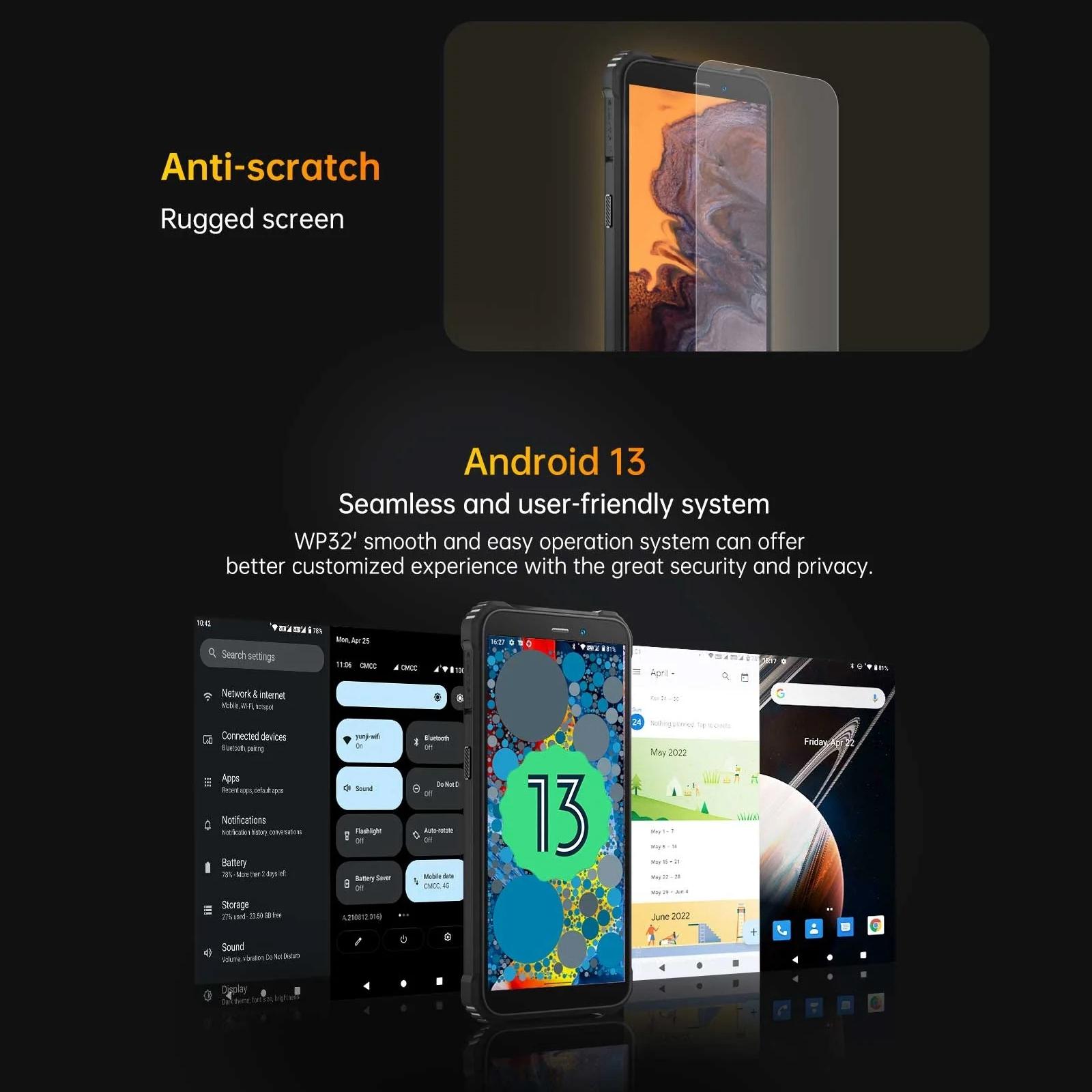 HK Warehouse Oukitel WP32, 4GB+128GB, IP68-IP69K, 5.93 inch Android 13 Unisoc Tiger T606 Octa-core, NFC, OTG, Network: 4GGreen