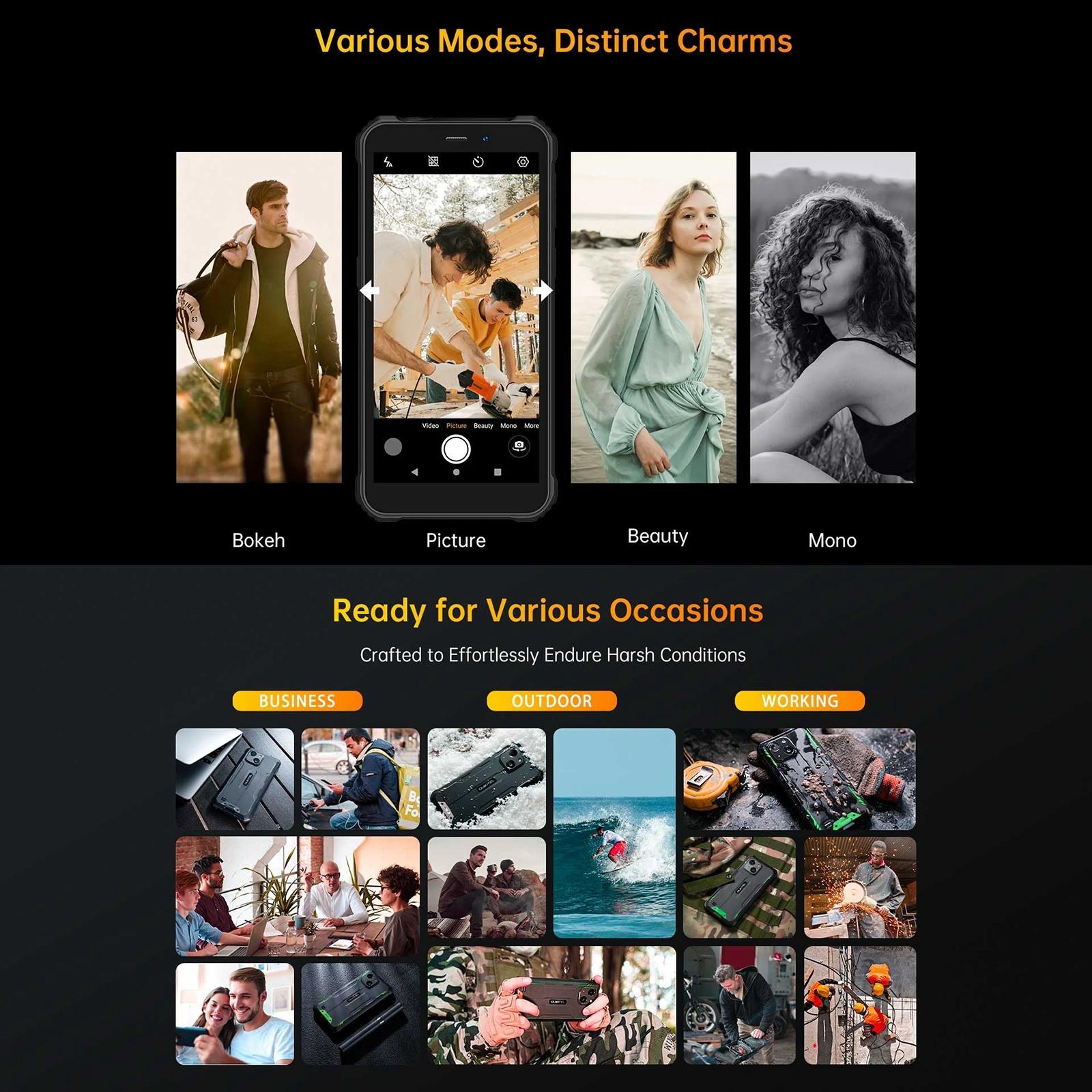 HK Warehouse Oukitel WP32, 4GB+128GB, IP68-IP69K, 5.93 inch Android 13 Unisoc Tiger T606 Octa-core, NFC, OTG, Network: 4GGreen