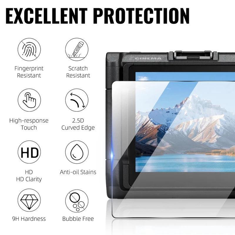 For Nikon ZR 2pcs HD Anti-Scratch Anti-Fingerprint Tempered Glass FilmTransparent