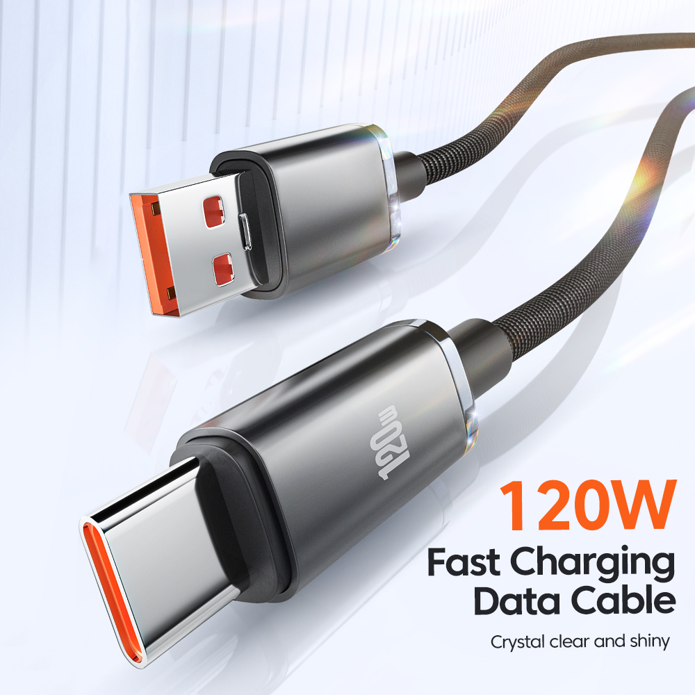 120w usb c fast charger cable usb type c mobile phone super fast charging data cord for huawei xiaomi samsung vivo 0.25m/1m/2m