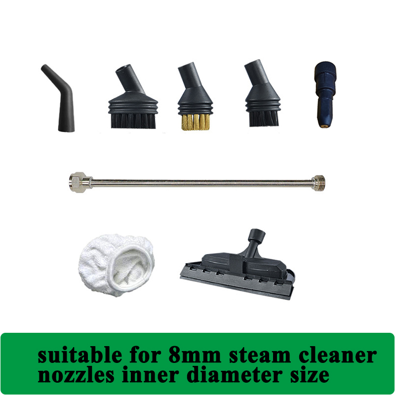 Steam Cleaner Brush For TC-SC-01 02 Steam Cleaner Accessories Extension Pole Glass Wiper for 8mm Head Nozzles Brushes Threaded 