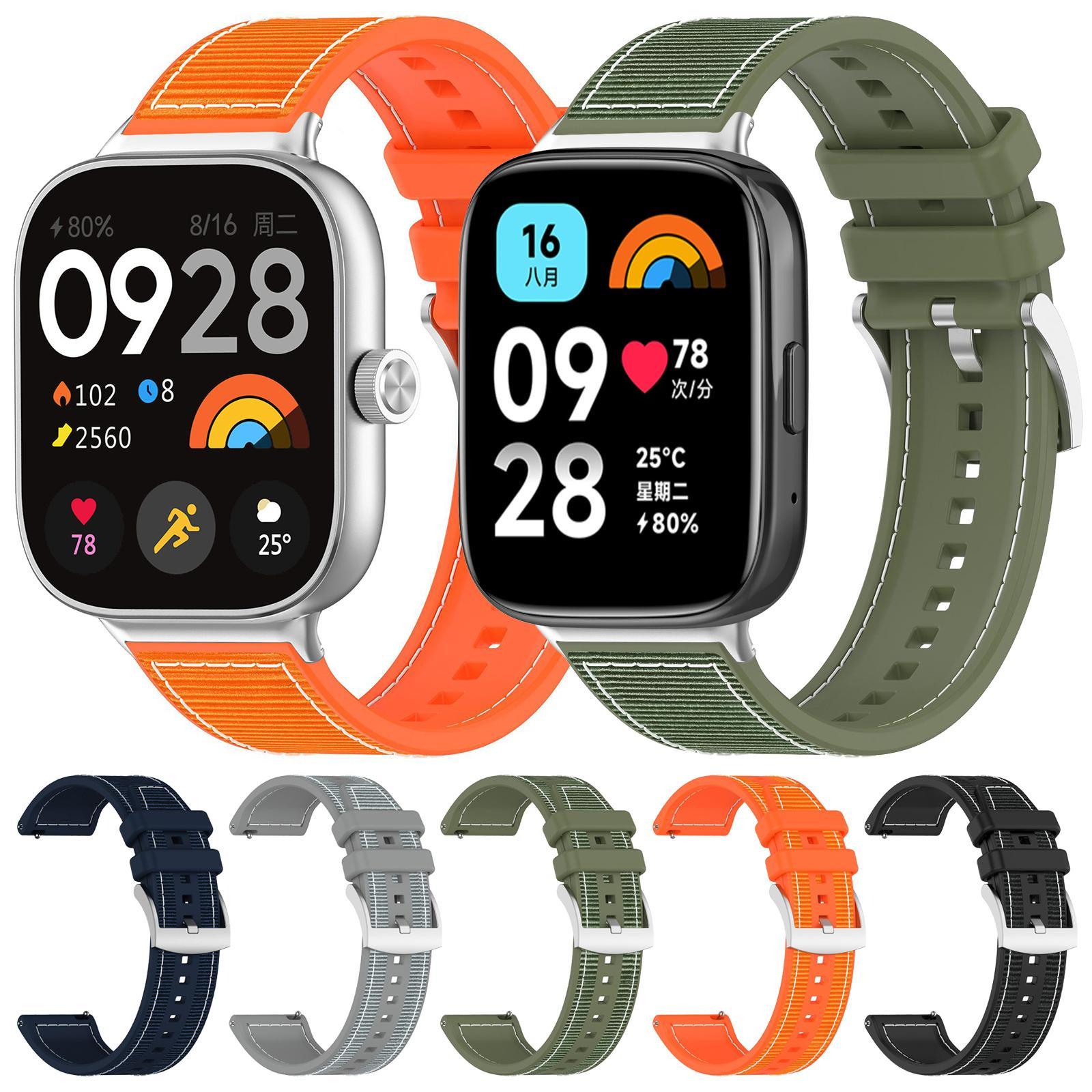 For Xiaomi Band 9 Pro-Redmi Watch6-5-4 20mm xDfind Hybrid Nylon Braid Silicone Watch BandBlack