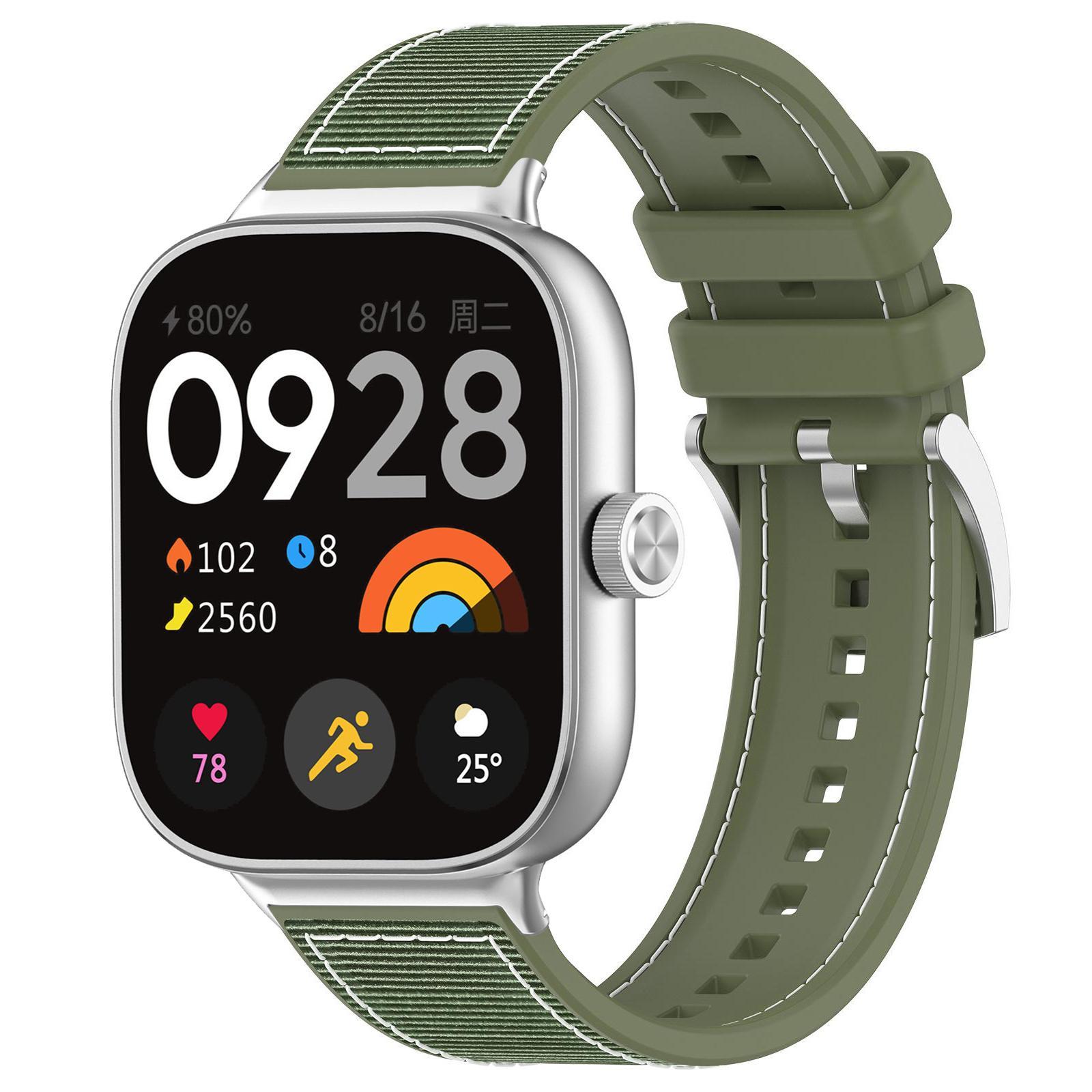 For Xiaomi Band 9 Pro-Redmi Watch6-5-4 20mm xDfind Hybrid Nylon Braid Silicone Watch BandBlack