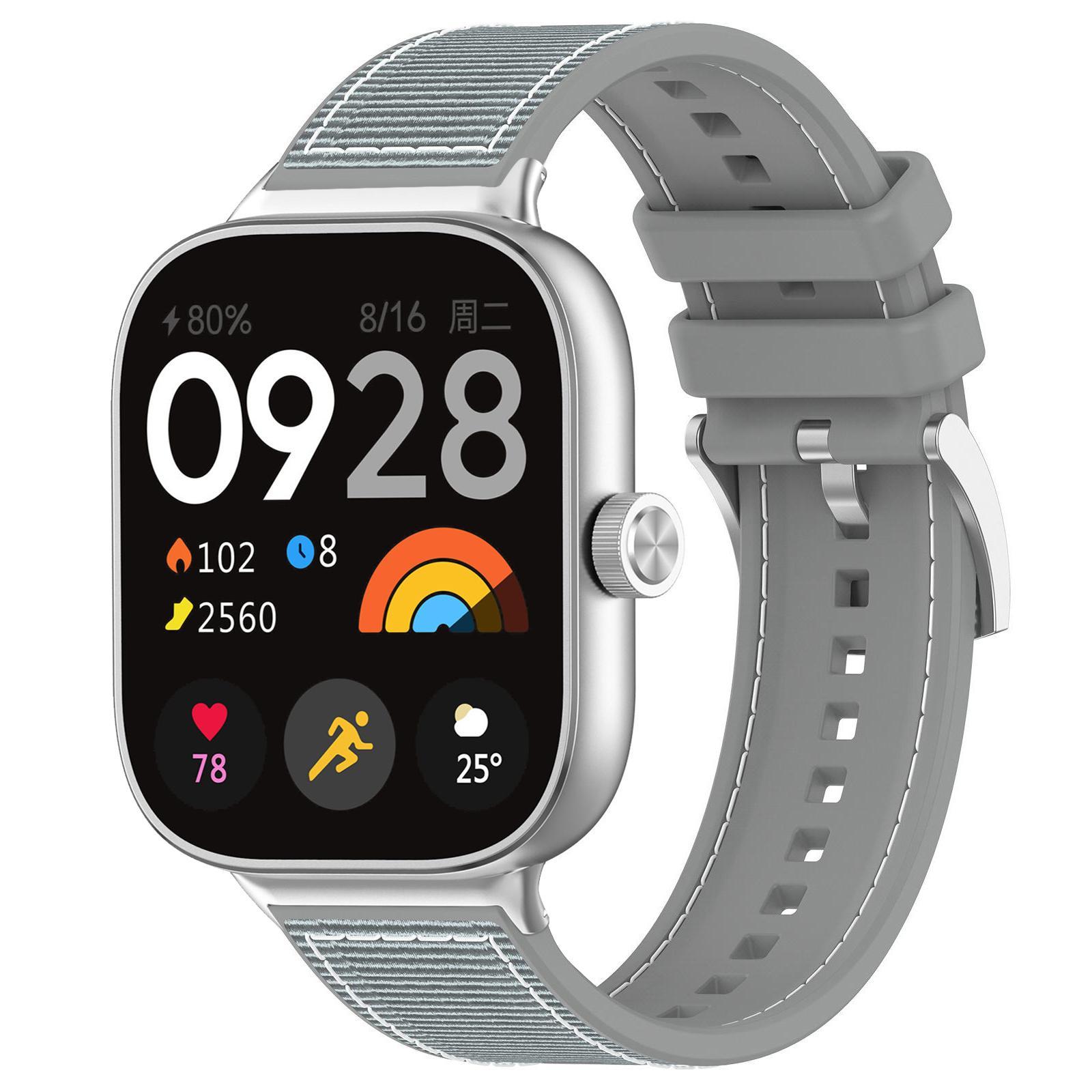 For Xiaomi Band 9 Pro-Redmi Watch6-5-4 20mm xDfind Hybrid Nylon Braid Silicone Watch BandBlack