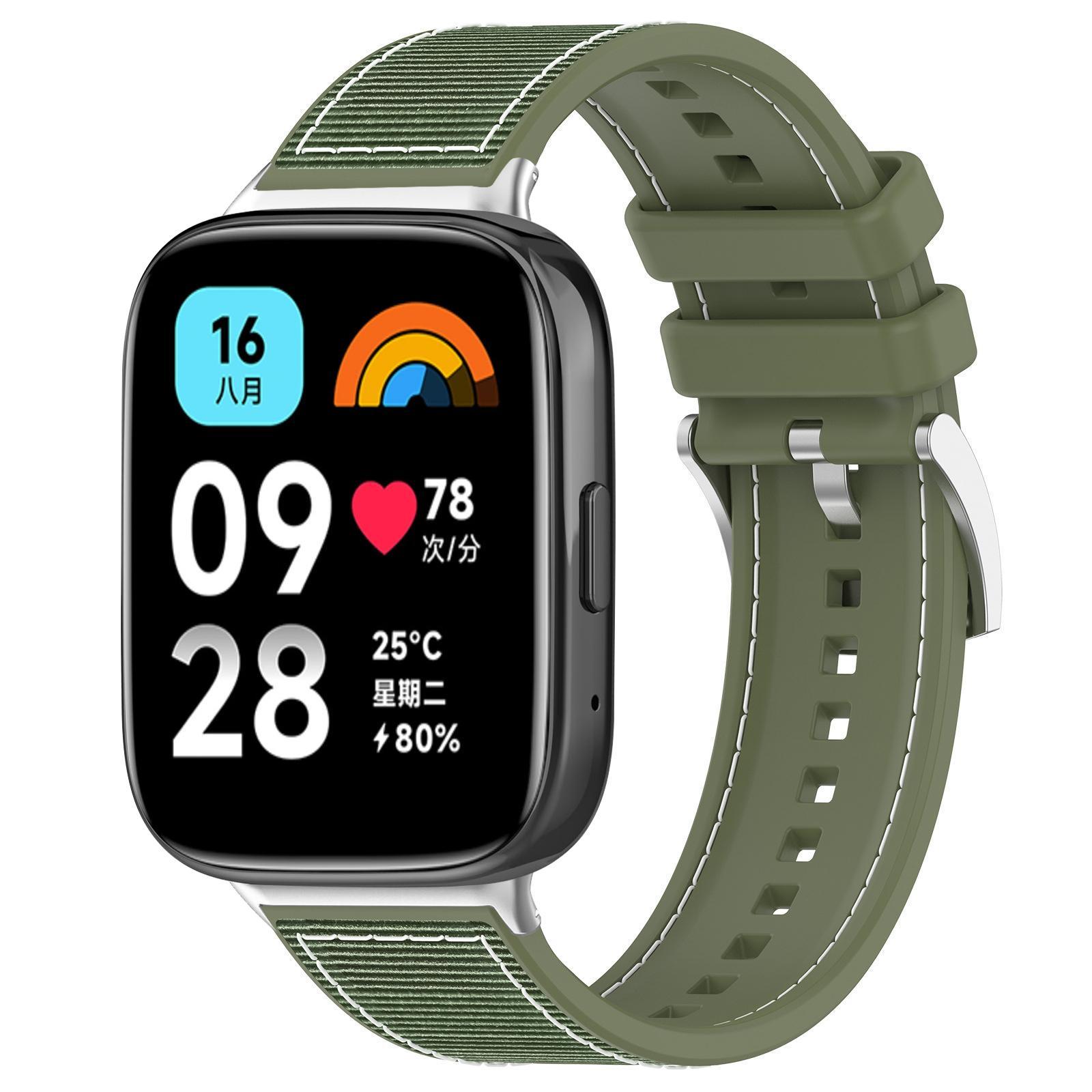 For Xiaomi Band 9 Pro-Redmi Watch6-5-4 20mm xDfind Hybrid Nylon Braid Silicone Watch BandBlack