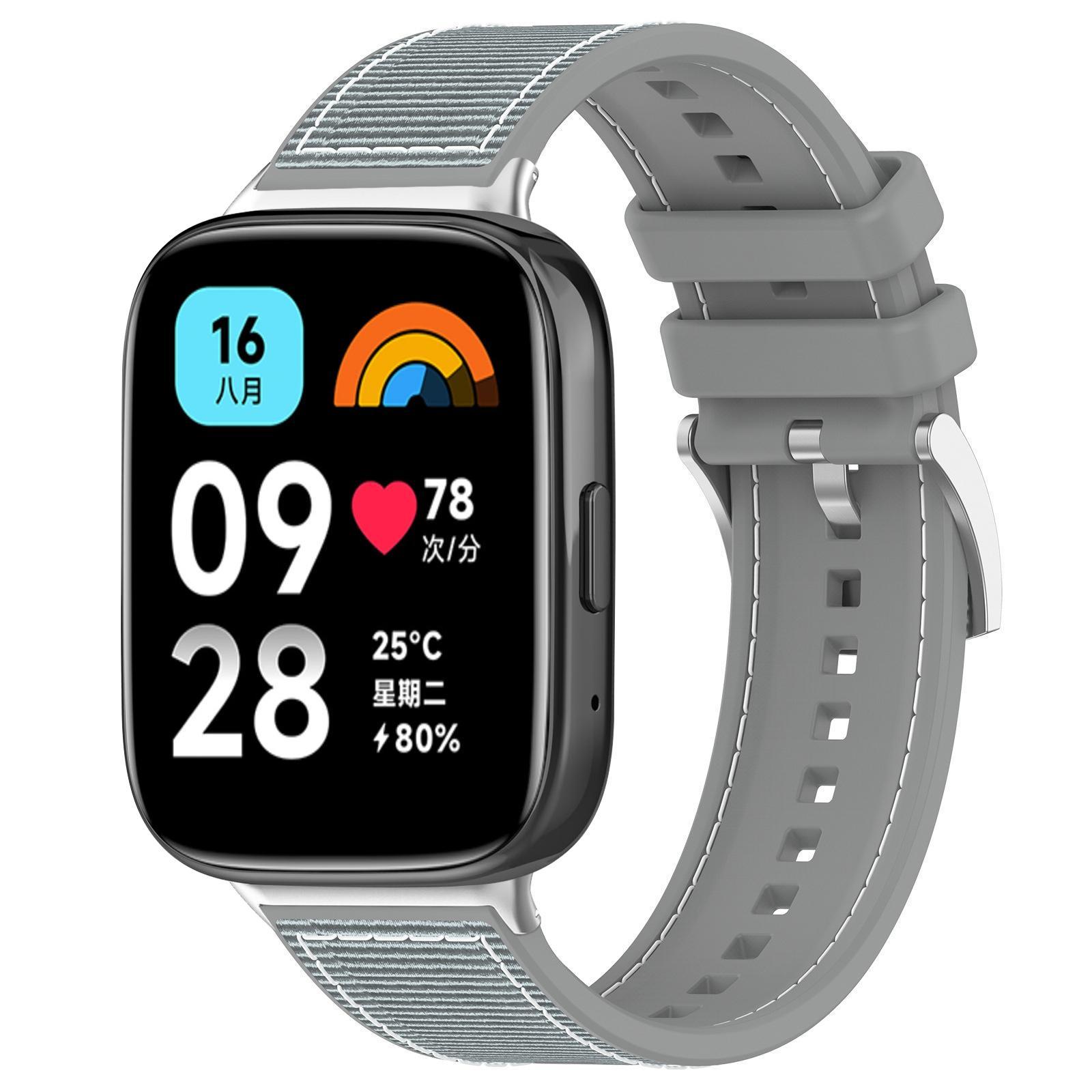 For Xiaomi Band 9 Pro-Redmi Watch6-5-4 20mm xDfind Hybrid Nylon Braid Silicone Watch BandBlack