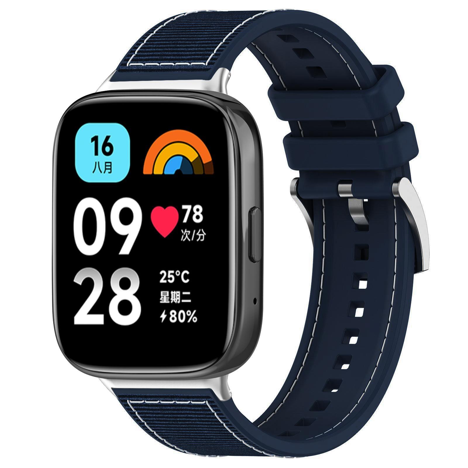 For Xiaomi Band 9 Pro-Redmi Watch6-5-4 20mm xDfind Hybrid Nylon Braid Silicone Watch BandBlack