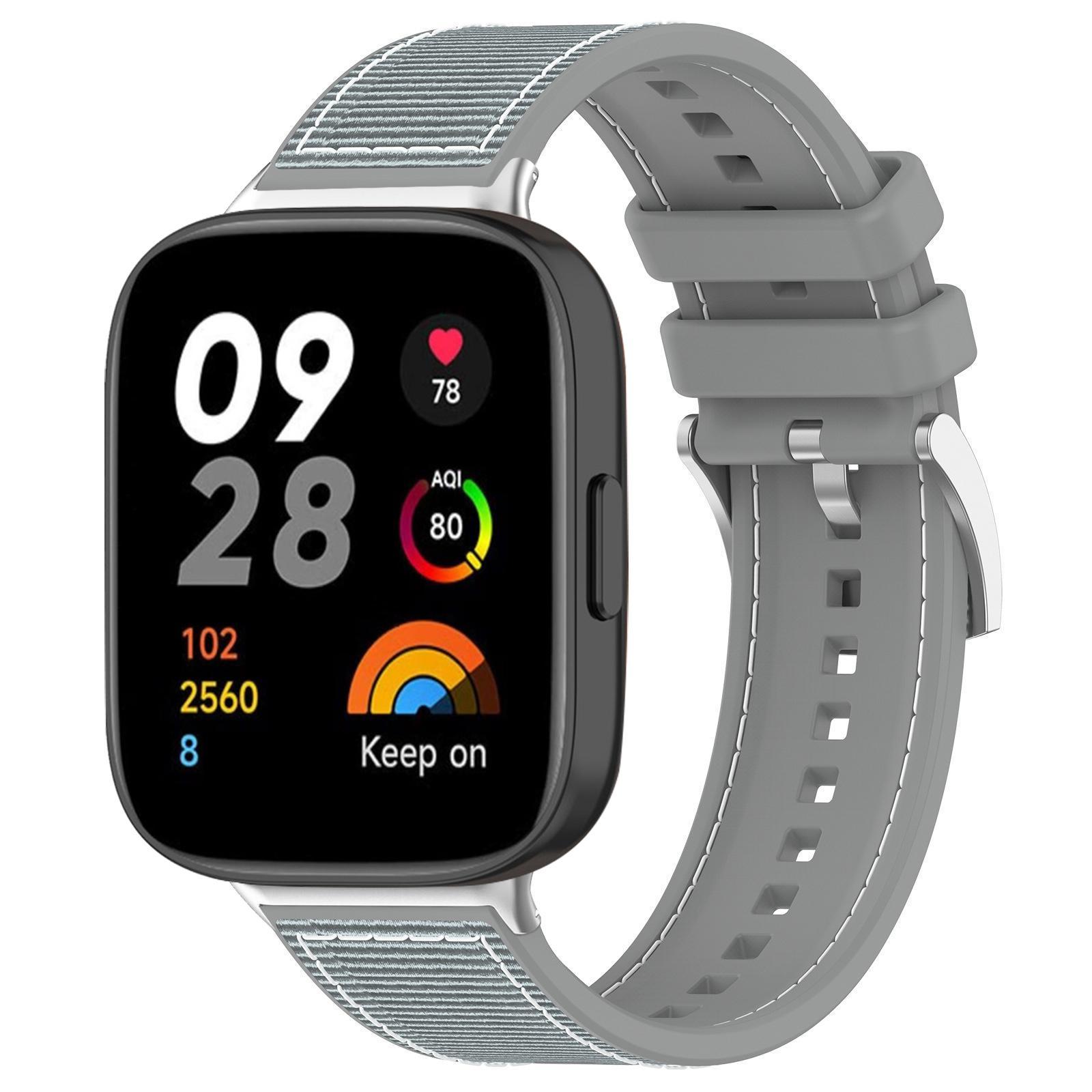 For Xiaomi Band 9 Pro-Redmi Watch6-5-4 20mm xDfind Hybrid Nylon Braid Silicone Watch BandBlack