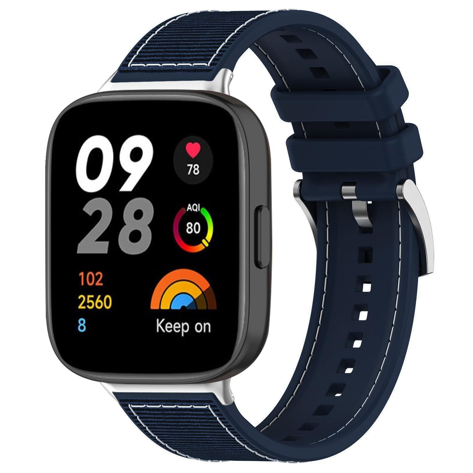 For Xiaomi Band 9 Pro-Redmi Watch6-5-4 20mm xDfind Hybrid Nylon Braid Silicone Watch BandBlack