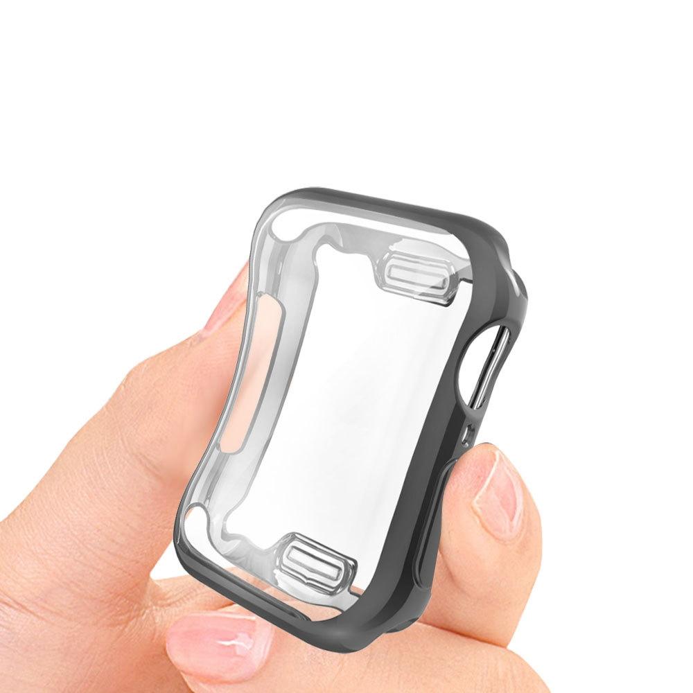Full Coverage Plating TPU Case For Apple Watch Series 6 - 5 - 4 - Watch SE 40mmBlack