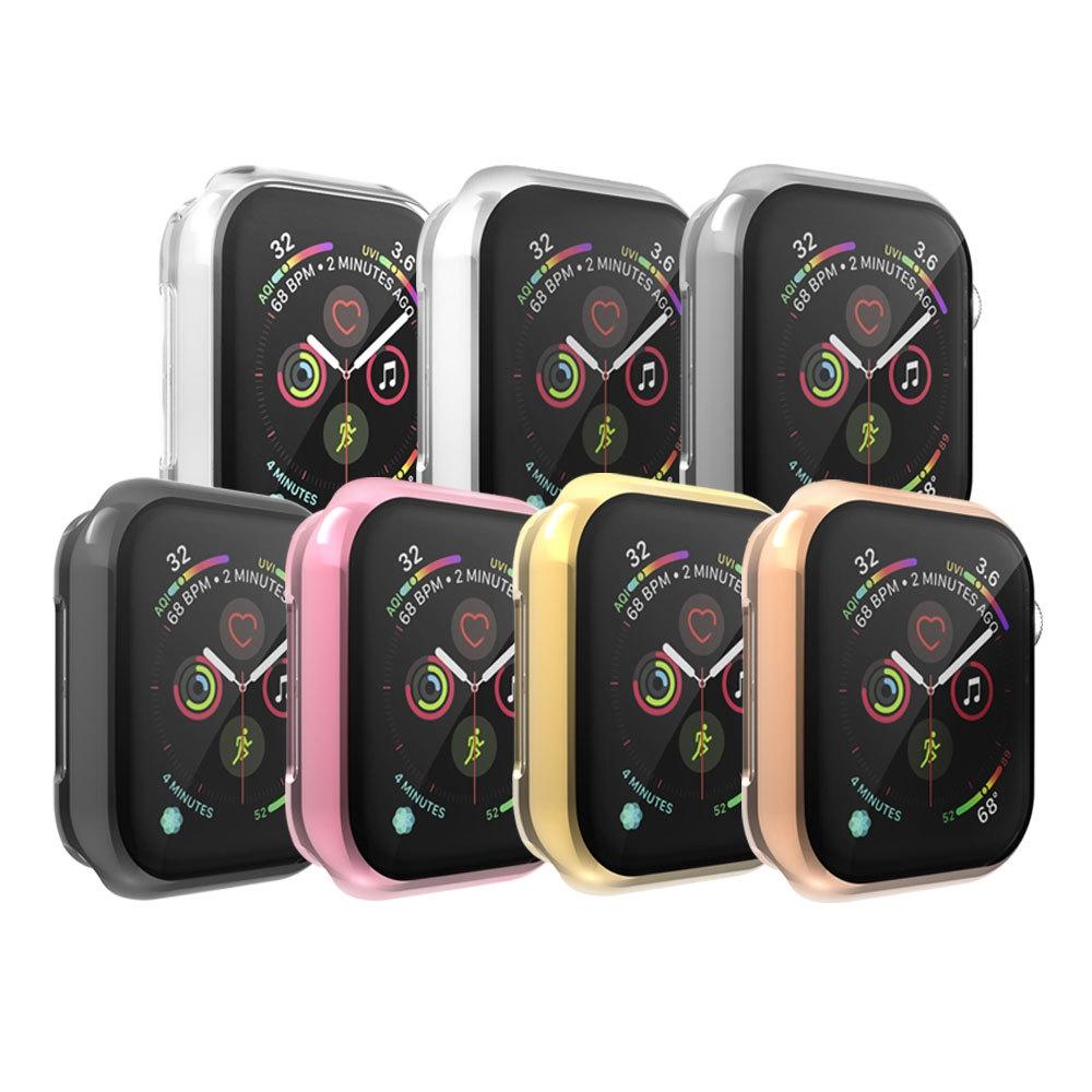 Full Coverage Plating TPU Case For Apple Watch Series 6 - 5 - 4 - Watch SE 40mmBlack