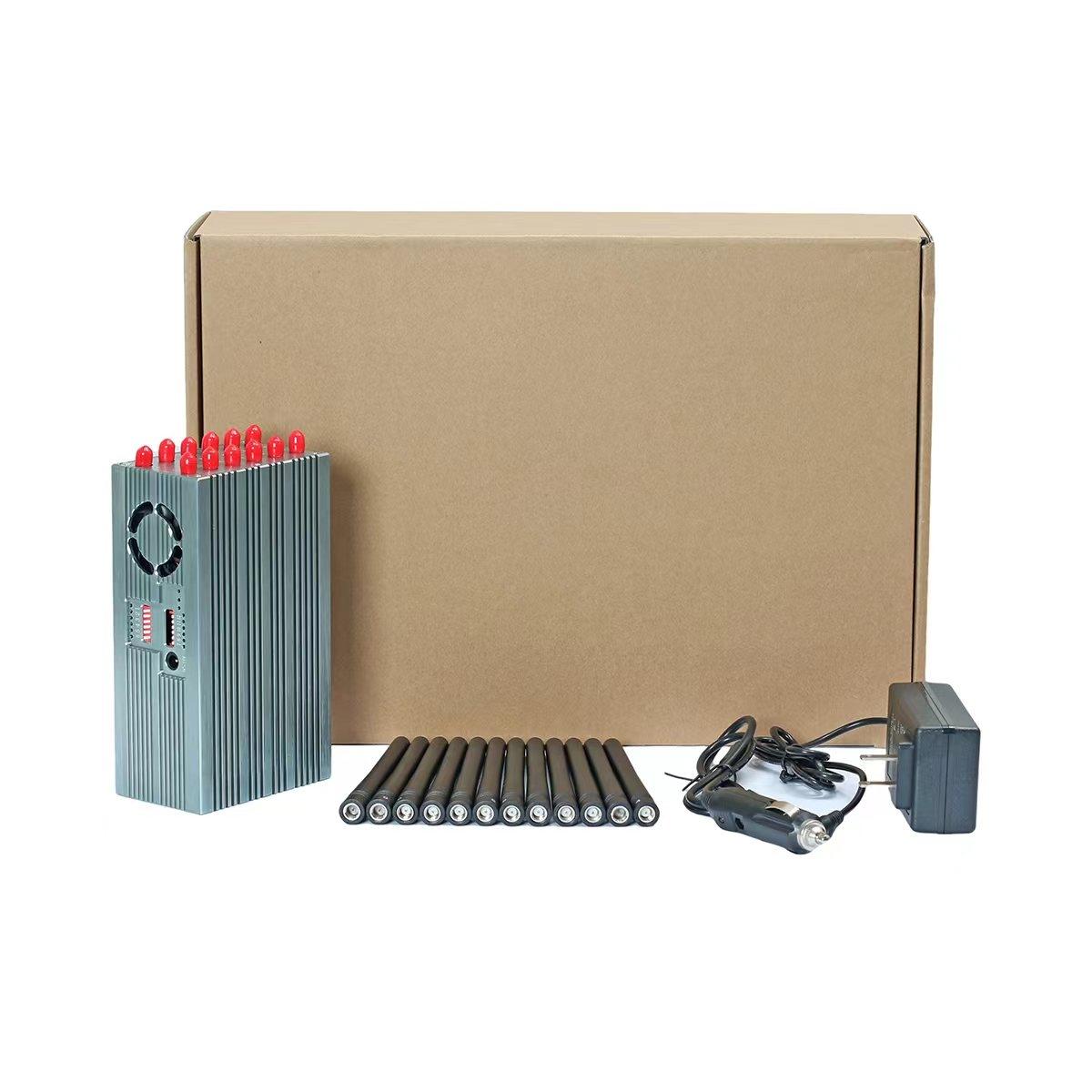 JAX-121P-12 2G-3G-4G-5G-2.4Ghz-5Ghz WIFI-GPS Signal JammerGrey