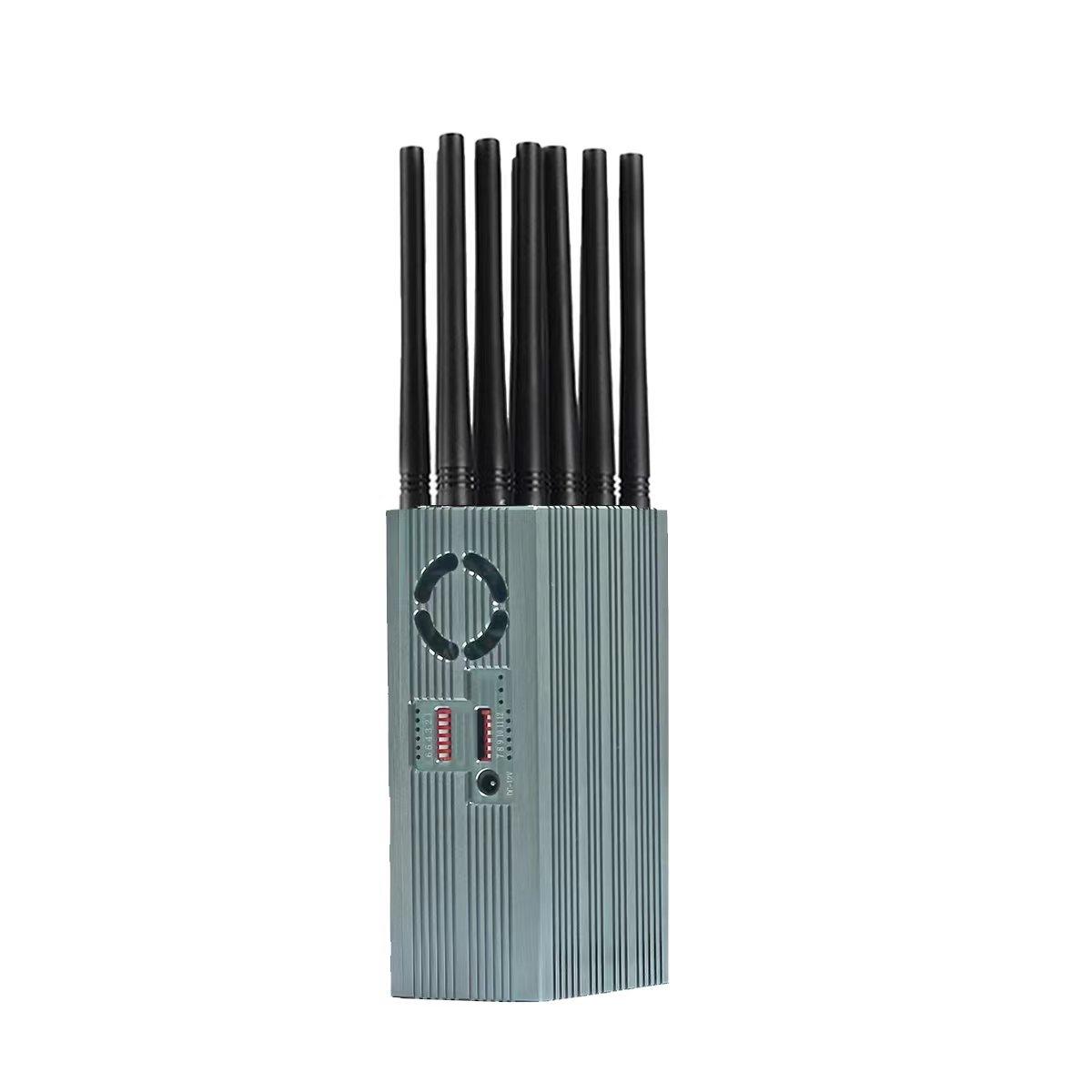 JAX-121P-12 2G-3G-4G-5G-2.4Ghz-5Ghz WIFI-GPS Signal JammerGrey
