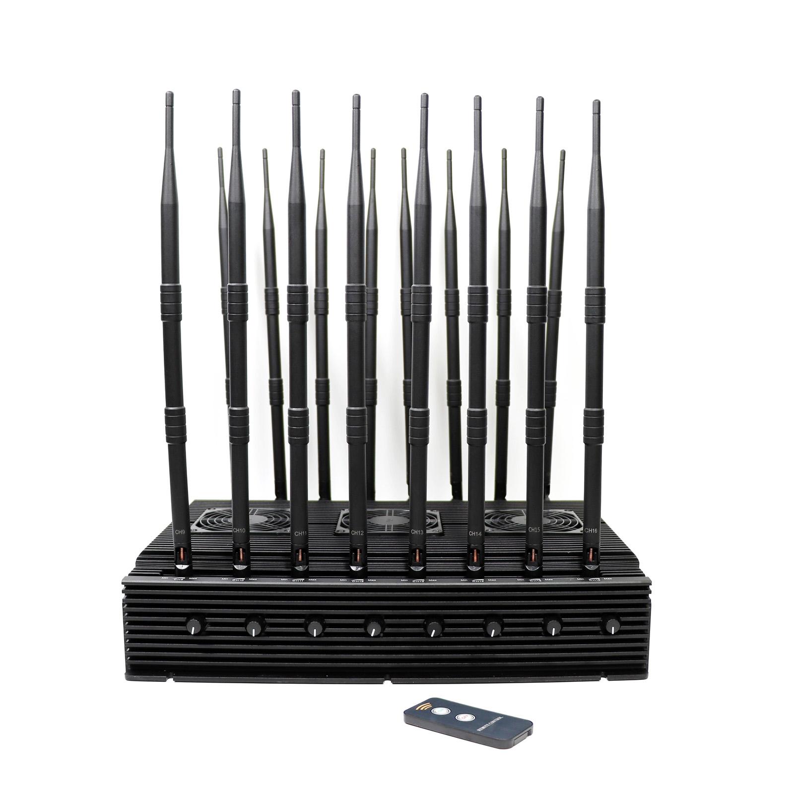 JAX-121P-12 2G-3G-4G-5G-2.4Ghz-5Ghz WIFI-GPS Signal JammerGrey