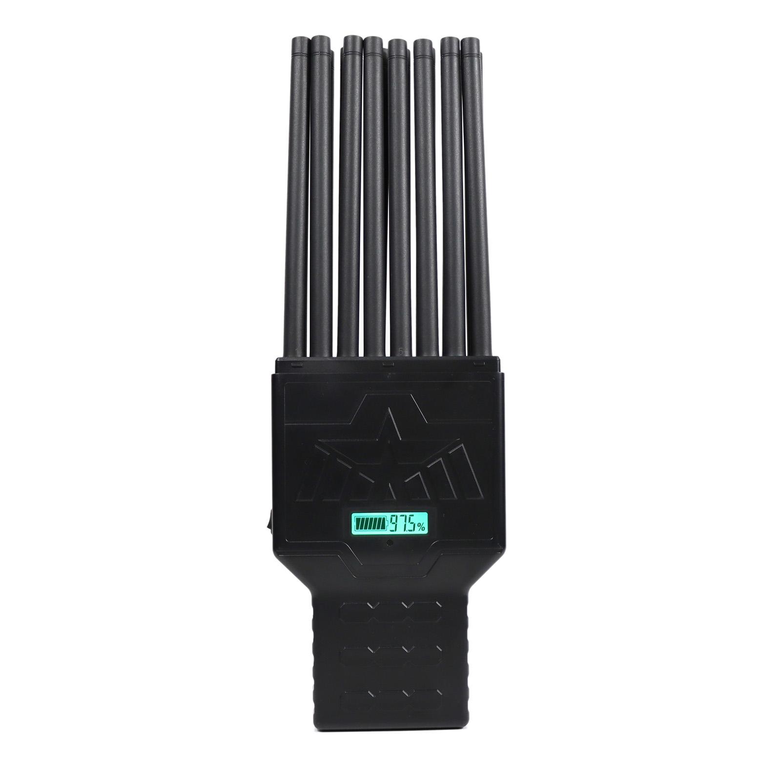 JAX-121P-12 2G-3G-4G-5G-2.4Ghz-5Ghz WIFI-GPS Signal JammerGrey
