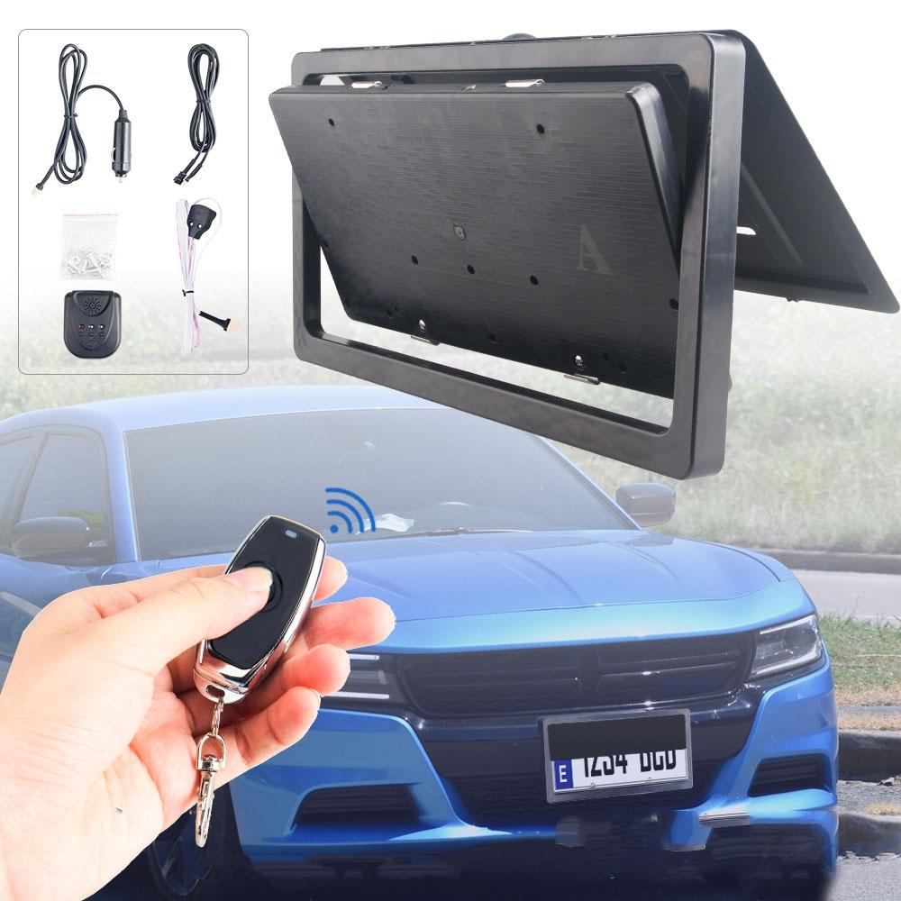 US Standard Car Flip Retractable License Plate Holder Hidden Shutter Cover License Plate Holder