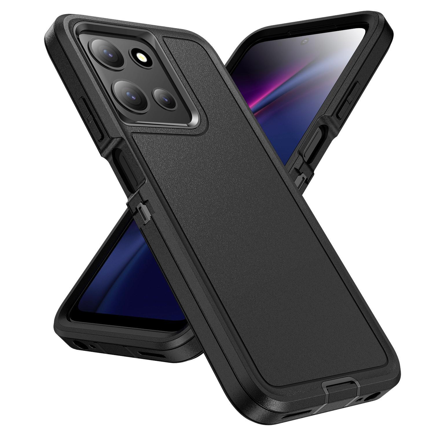 For Motorola Moto G 5G 2025 Life Waterproof Rugged PC + Silicone Phone CaseBlack
