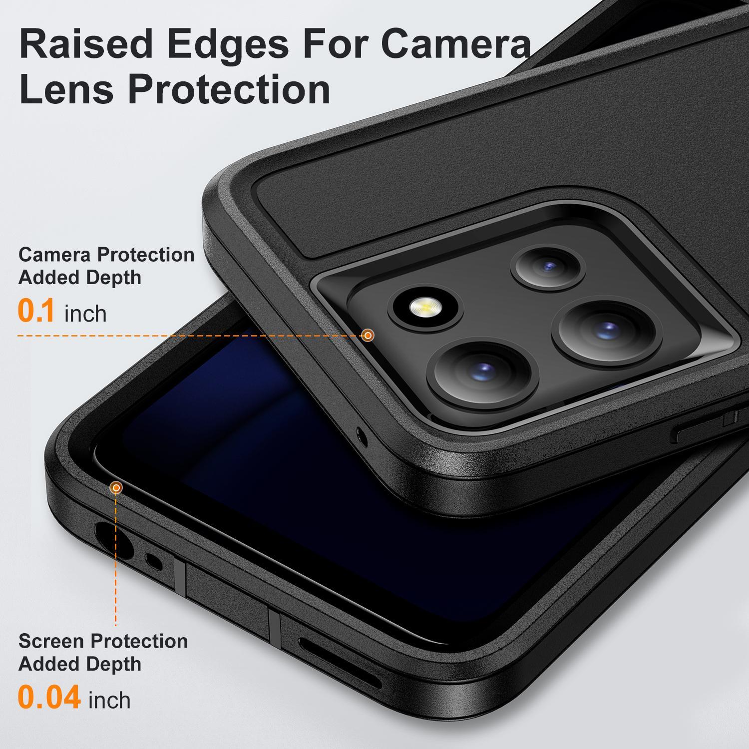 For Motorola Moto G 5G 2025 Life Waterproof Rugged PC + Silicone Phone CaseBlack
