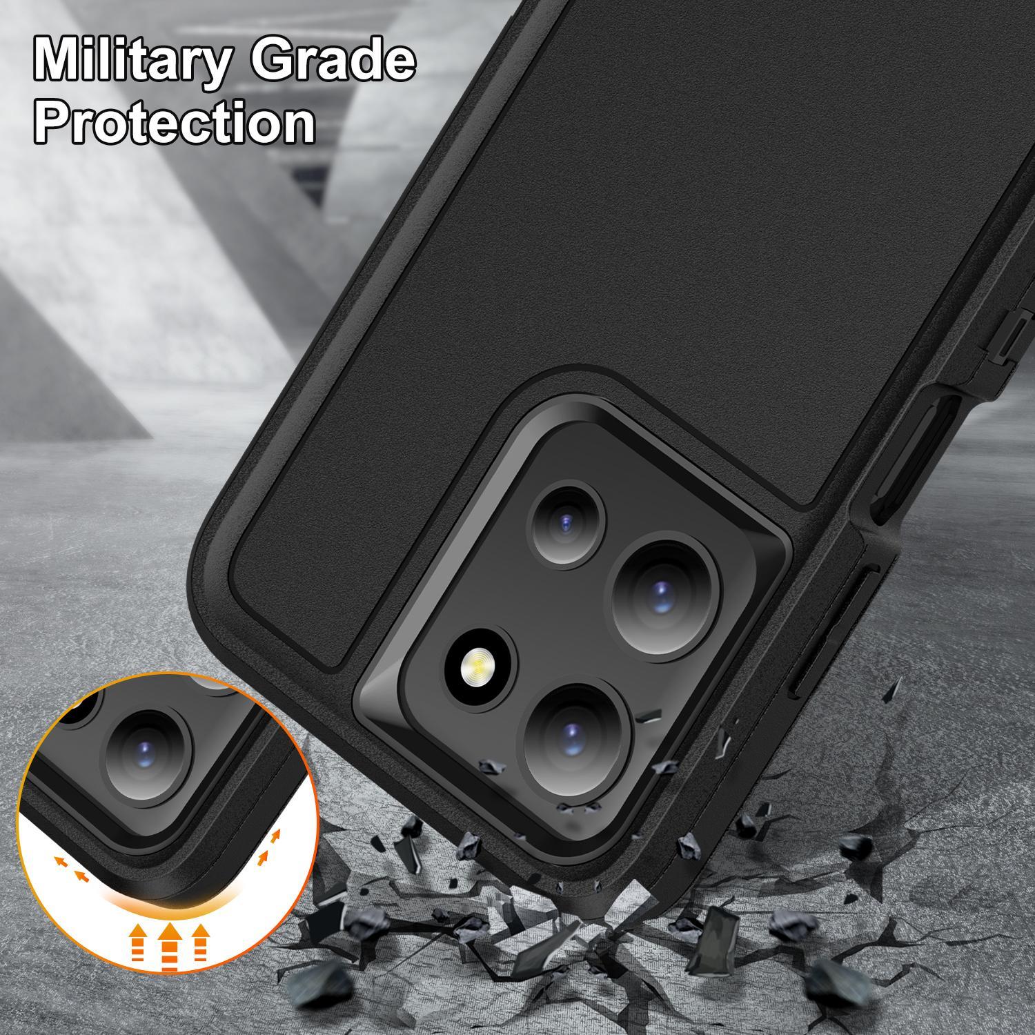 For Motorola Moto G 5G 2025 Life Waterproof Rugged PC + Silicone Phone CaseBlack